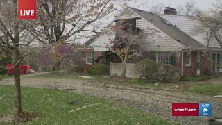 Severe weather rips roof off Prospect home slams it into neighboring house [upl. by Nadeen]