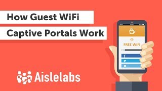 How Guest WiFi Captive Portals Works Social WiFi User Experience Explained Aislelabs [upl. by Nahsaj]