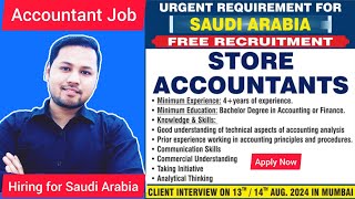 Hiring For Accountant Jobs in Saudi Arabia  kuwait Accountant jobs salary [upl. by Arytas]