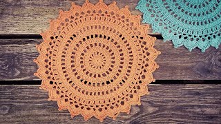 Crochet Decorative Doily Placemat Tutorial Easy For Beginners [upl. by Cy]