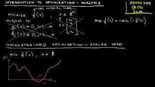 L11  Introduction to unconstrained optimization first and secondorder conditions scalar case [upl. by Fiora]