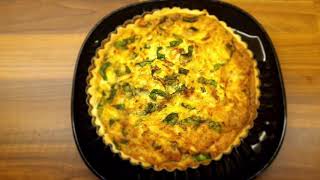 Easy Homemade Chicken and Spinach Quiche [upl. by Arihday]