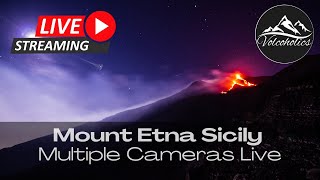 🌋Mt Etna Volcano Live Multiple Cameras Live [upl. by Jehiah]