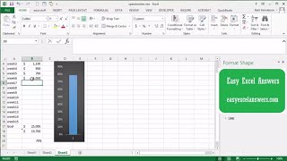 Create a Thermometer Style Chart for value reached [upl. by Winwaloe]