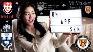 CANADIAN UNIVERSITY APPLICATIONS 2020  waterloo ubc uoft mcgill mcmaster [upl. by Oys]