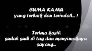 CUMA KAMU by RIDHO RHOMA with LYRIC BLACK and WHITE VERSION [upl. by Nahaj]