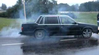 Volvo 740 Diesel burnout LYSVIK [upl. by Akehsay]