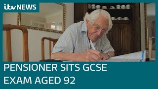 People did tell me I was a bit daft Grandfather sits maths GCSE exam at age of 92  ITV News [upl. by Mosby915]