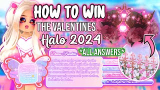 HOW TO WIN THE NEW EVERFRIENDVALENTINES HALO 2024 IN ROYALE HIGH 😱💝  ALL STORIES amp ANSWERS‼️ [upl. by Kissee]