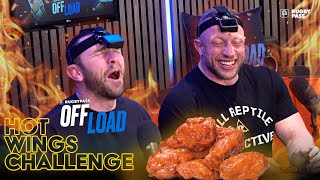 Two Rugby Players Reduced To Tears In Brutal Hot Wings Challenge  RugbyPass Offload [upl. by Ahsakal735]