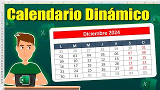 📅 Cómo hacer un CALENDARIO en Excel PERPETUO y DINAMICO 👉 SIN MACROS 2024 [upl. by Penhall]