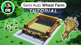 Minecraft Semi Auto Wheat Farm Tutorial Easy How to build 117 [upl. by Araccat]