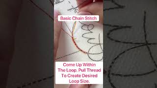 Basic Chain Stitch Quick Tutorial [upl. by Pallaten366]