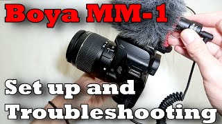 How to Set up the Boya MM1 External Microphone on a Phone or DSLR Camera and Trouble Shooting [upl. by Gisela]