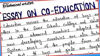 Essay on Co Education in English with quotations [upl. by Llevram882]