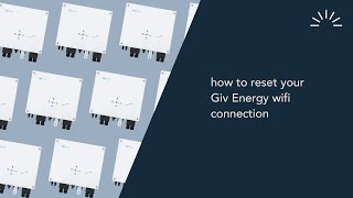 How to reconnect your Giv Energys wifi [upl. by Locklin599]