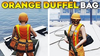 GTA 5 Online How to Get Orange Duffel Bag How to Get Security Outfit McTony Robbery [upl. by Grindle]