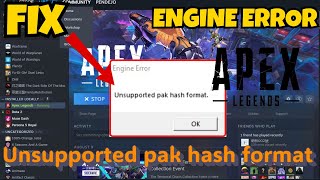 Apex Legends unsupported pak hash format Engine error fix [upl. by Templeton]