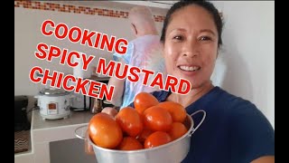 SUNDAY COOKING SPICY MUSTARD CHICKENFIRST TIME COOKING IN A OVEN RETIRED LIFE Ate Lin [upl. by Nahsez]