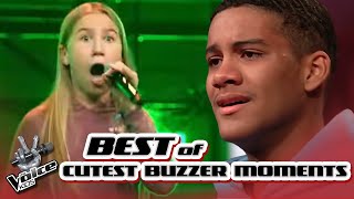 TOP 5 CUTEST BUZZER REACTIONS 🤩😱  The Voice Kids [upl. by Possing]