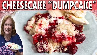 STRAWBERRY CHEESECAKE DUMP CAKE RECIPE  4 INGREDIENT BAKE WITH ME DUMP CAKE [upl. by Bunting]