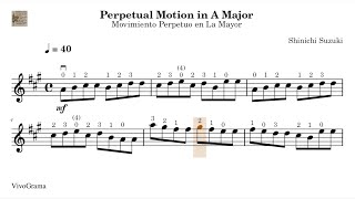 🎼 09 Perpetual Motion  Movimiento Perpetuo Suzuki 1 Partitura Violín Práctica Tempo Progresivo [upl. by Sherye]