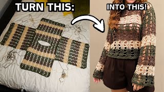 Crochet Mesh Sweater Top Tutorial I Brunaticality Crochet [upl. by Lai]