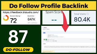 Very High Quality Do Follow Profile Backlink  72 DA  Instant Approval Do Follow Backlinks  2024 [upl. by Kyle]