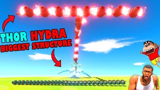 Upgrading THOR HYDRA into BIGGEST STRUCTURE MONSTER in Animal Revolt Battle Simulator with SHINCHAN [upl. by Etiuqram]