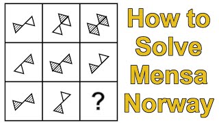 Explaining the Mensa Norway IQ Test Puzzles 145 IQ Answers [upl. by Nichole]