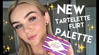 NEW tartelette flirt palette tutorial  tarte newness [upl. by Nelra]