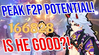 PEAK POTENTIAL F2P ARATAKI ITTO Is he Actually Good Genshin Impact [upl. by Shaylynn]