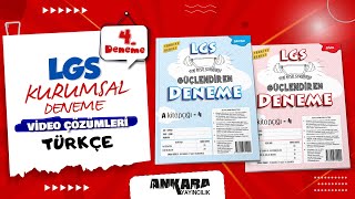 8 Sınıf Güçlendiren 4 Kurumsal Deneme Türkçe Video Çözümleri [upl. by Artinek]