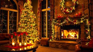 Beautiful Christmas Ambience with Relaxing Fireplace 🔥Christmas Fireplace Background 2024 [upl. by Jeremiah]