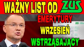 LIST Z ZUS DLA EMERYTÓW I RENCISTÓW JAKIE SĄ 2 WAŻNE INFORMACJE O WYPŁATACH W TEN PIĄTEK [upl. by Tirzah]