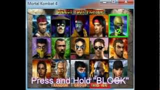 Mortal Kombat 4 How to Play as Noob Saibot [upl. by Nohsid]