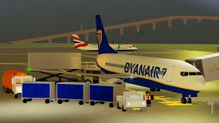 RYANAIR TRIPREPORT Real Sounds Stansted  Rome Roblox [upl. by Abell]