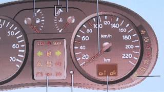 Renault Clio Mk2 Dashboard Warning Lights amp Symbols  Diagnostic Code Scanners [upl. by Alyel]