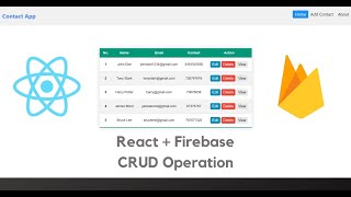 Complete React CRUD Application with Firebase Real Time Database [upl. by Pip]