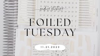 FOILED TUESDAY • 1121 • NEW Washi Paper PR Freebies amp DeskPlanner Theme [upl. by Neelhtak]