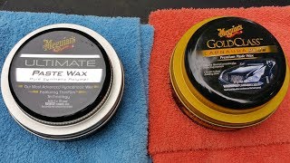 Meguiars Ultimate Paste Wax VS Meguiars Gold Class Carnauba Plus Paste Waxwater test [upl. by Hubsher]