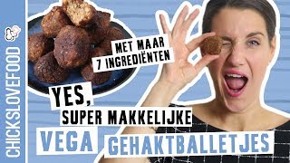 VEGETARISCHE GEHAKTBALLETJES  CHICKSLOVEFOOD [upl. by Neevan]