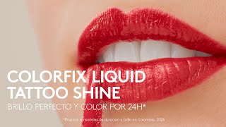 Brillo perfecto y color por 24H Labial Colorfix Tattoo Shine de ésika [upl. by Trebbor]