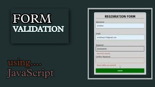 Form Validation using JavaScript  HTML CSS and JavaScript for beginners step by step [upl. by Letti]