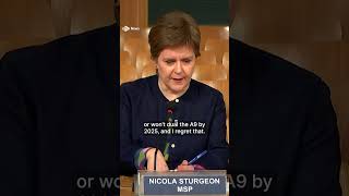 Nicola Sturgeon apologises for tenyear delay to A9 dualling project news dualling road politics [upl. by Frasch]