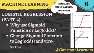 Logistic Regression  Part 2 Sigmoid Function and Logodds CLASSIFICATION [upl. by Oskar]