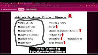 मेटाबोलिक सिन्ड्रोम क्या है What is Metabolic syndrome [upl. by Yreffej]