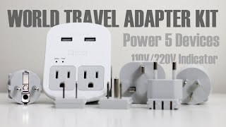 The Ultimate World Travel Adapter Kit by Ceptics features Surge Protection amp Multiple Outlets [upl. by Kcirednek]