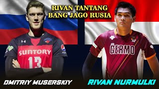 ADU SPIKE RIVAN DENGAN DMITRIY MUSERSKIY JUARA OLIMPIADE 2012 ASAL RUSIA [upl. by Ahsinotna]