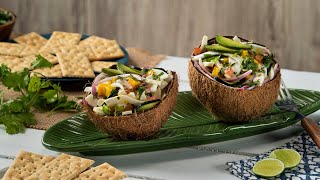 Ceviche de coco  kiwilimón recetas [upl. by Thorn]